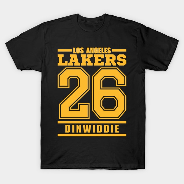 LA Lakers Dinwiddie 26 Basketball Player T-Shirt by ArsenBills